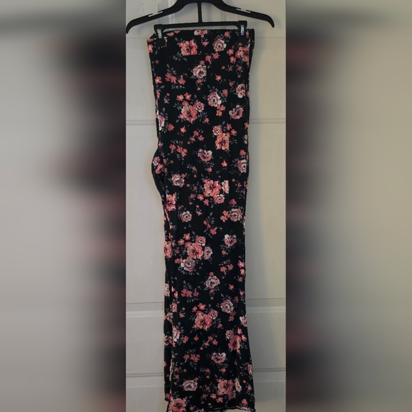 Floral Black and Pink Pants TORRIS 22R - Picture 2 of 5